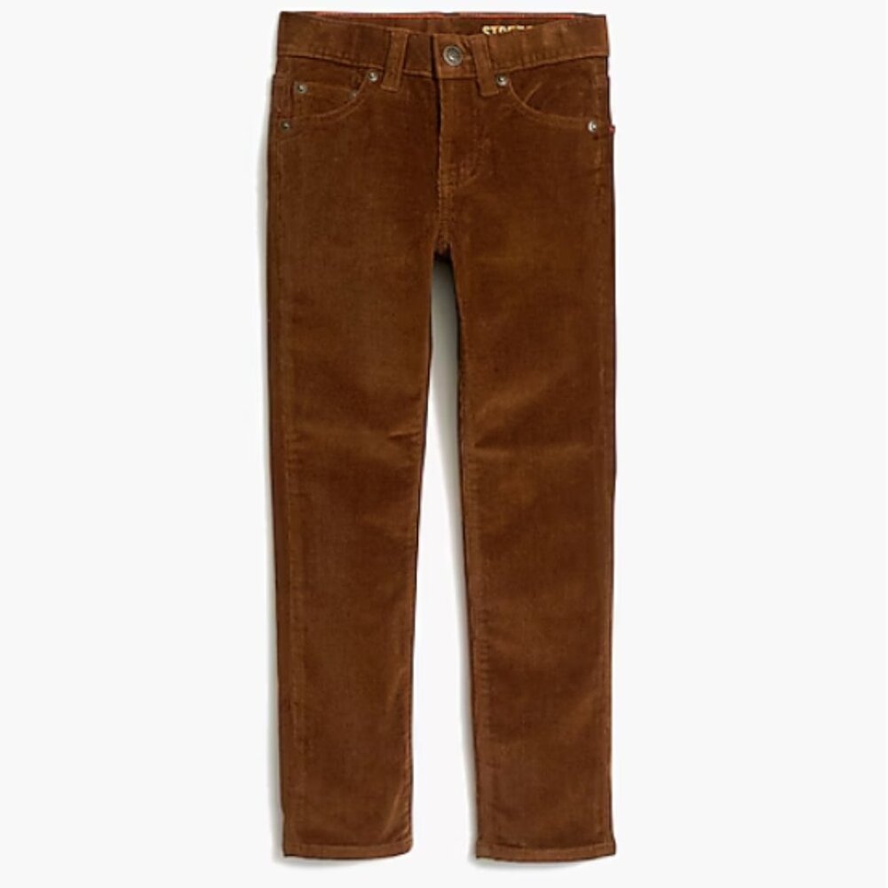 J.Crew Crewcuts Big Boys' Slim Flex Brown Corduroy Pant - Excellent Condition!